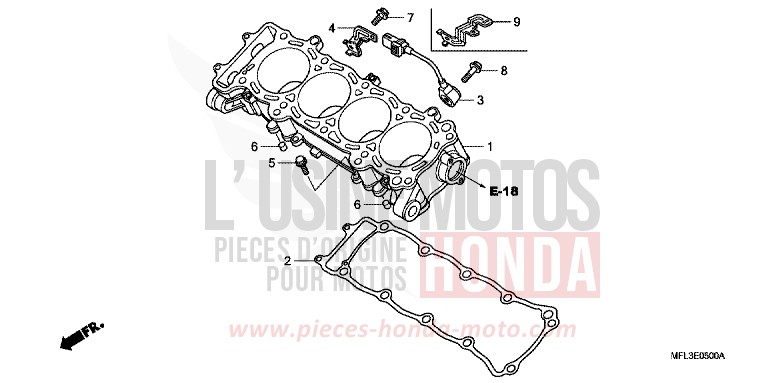 CYLINDRE de CBR1000RR "Fireblade" GRAPHITE BLACK (NHB01FA) 2010